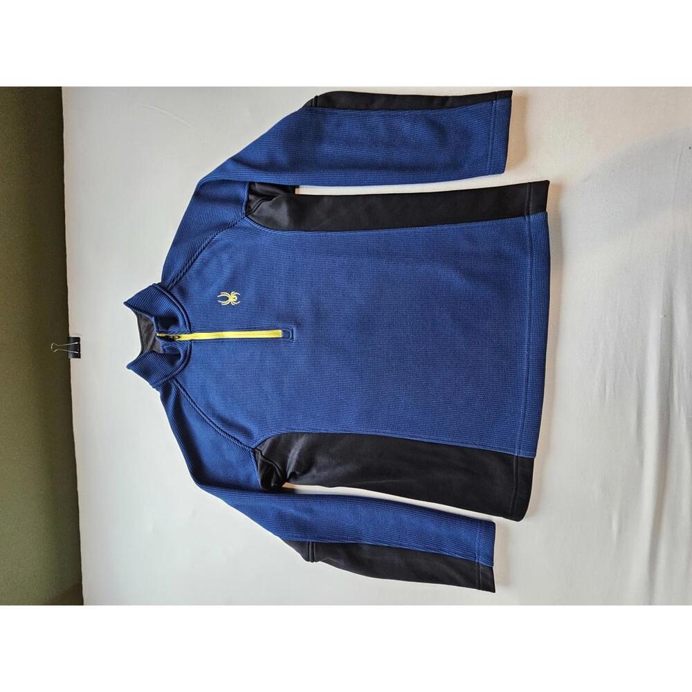 Spyder Men's Blue Fleece Pullover with Zip- large